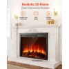Electric Fireplace Insert, 35 inch Recessed and Wall Mounted with Adjustable Flame Color Brightness & 8h Timer & Remote Control