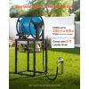 Freestanding Garden Hose Reel, Holds 200 Feet of 5/8-inch Hose, Wall Mount or Ground Mount, Detachable Holder Stand with Storage Rack