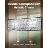 Stained Glass Window Panel, 35.2" x 13" Tiffany Style Hanging Transom Window Panel with Chain, Large Horizontal Rectangle Stain Glass