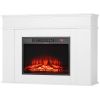 43 inch Freestanding Fireplaces, 1500W 5120BTU Fake Electric Fireplace Stove Heater with Mantel, Overheating Protection, Adjustable Flames,Timer