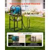 Freestanding Garden Hose Reel, Holds 200 Feet of 5/8-inch Hose, Wall Mount or Ground Mount, Detachable Holder Stand with Storage Rack