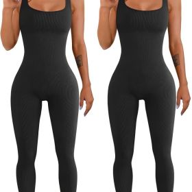 Women's Suspender Tank Top Tights (Option: Black black-2XL)