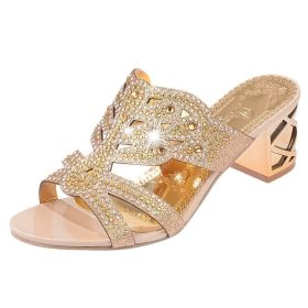 Ladies fashion sandals (Option: Beige-39)